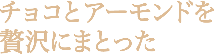チョコとアーモンドを贅沢にまとった